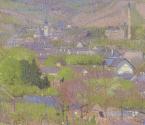 Carl Moll, Frühling in Grinzing, 1903 um, Öl auf Leinwand, 60 × 60 cm, Unbekannter Besitz