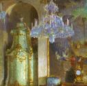 Carl Moll, Der Gobelin Salon in Schloss Schönbrunn, 1907/1908, Öl auf Leinwand, 120 × 120 cm, P ...