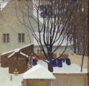 Carl Moll, Motiv aus Heiligenstadt, 1906, Öl auf Leinwand, 100 x 100 cm, Privatbesitz, courtesy ...