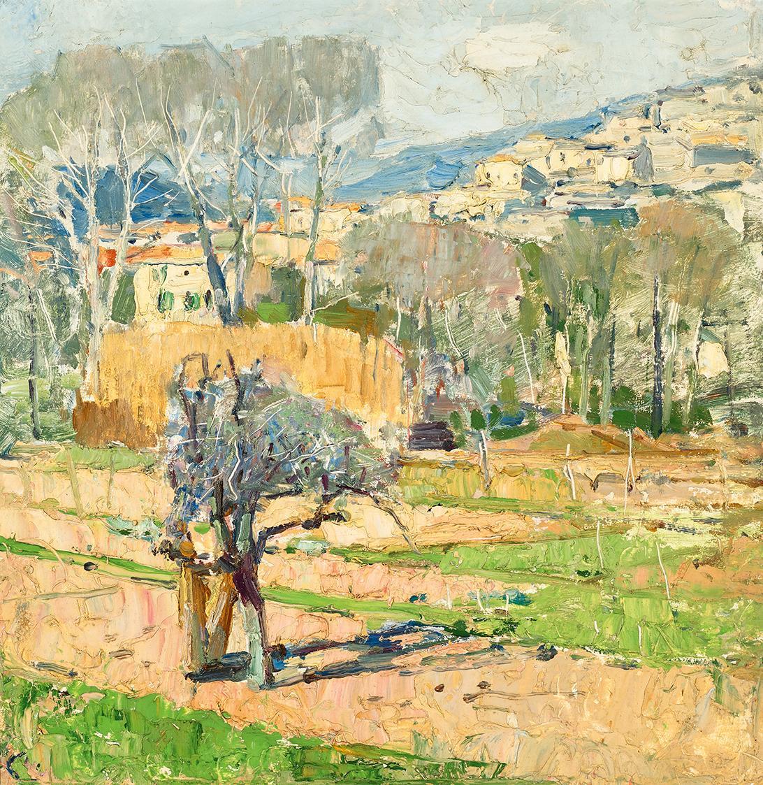 Carl Moll, Cagnes, 1934, Öl auf Holz, 35,5 x 35,5 cm, Belvedere, Wien, Inv.-Nr. 5499