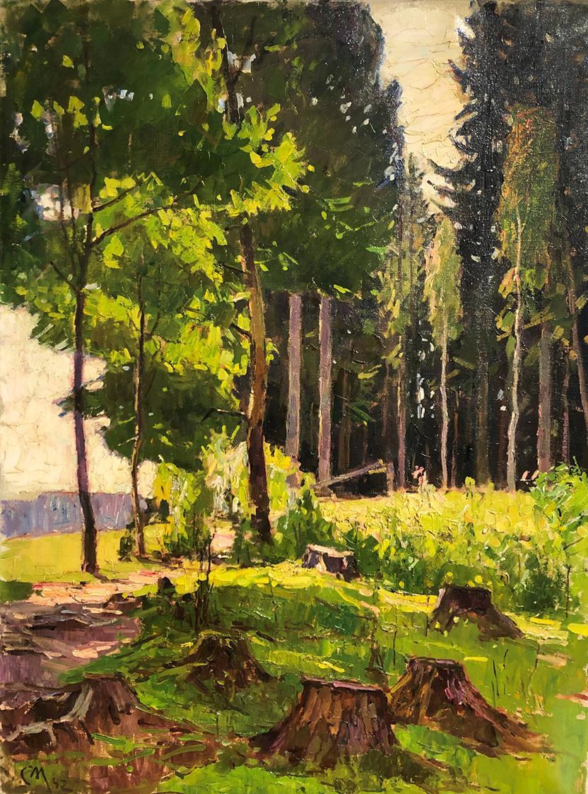 Carl Moll, Weg zum Orthof, 1942, Öl auf Leinwand, 80 × 60 cm, Kunsthandel Giese & Schweiger, Wi ...