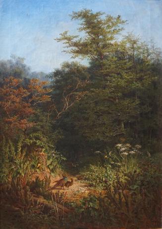Tina Blau, Waldeinsamkeit, 1868, Öl auf Leinwand, 66,5 × 47,5 cm, Privatbesitz