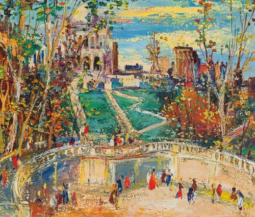 Otto Rudolf Schatz, Paris, Sacre Coeur, 1957, Öl auf Papier