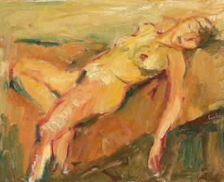 Georg Eisler, Liegender Akt, 1965, Öl auf Leinwand, 36 × 45 cm, Privatbesitz
