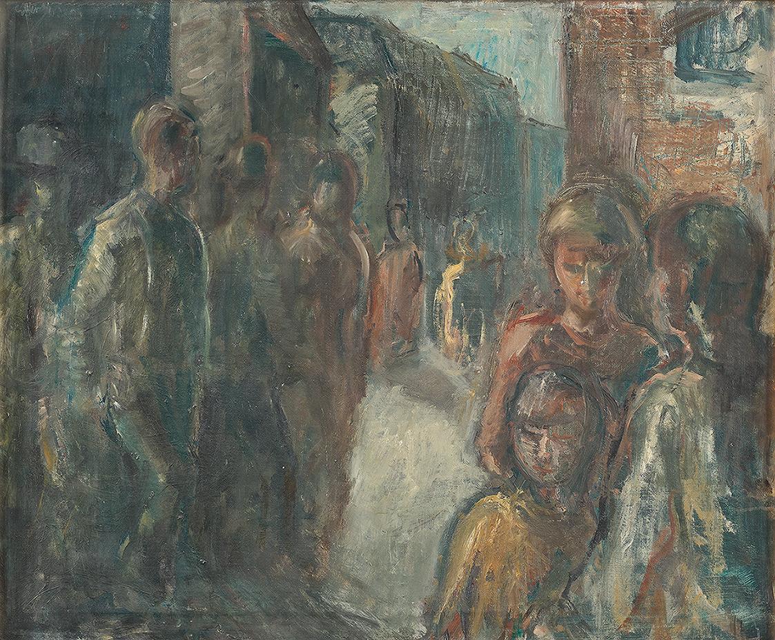 Georg Eisler, Straße, 1962, Öl auf Leinwand, 50 × 60,4 cm, Georg und Alice Eisler – Fonds für b ...