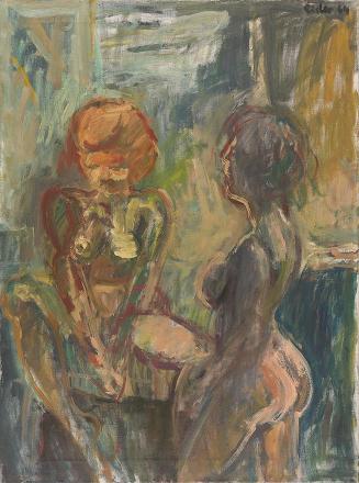 Georg Eisler, Interieur mit zwei Akten, 1964, Öl auf Leinwand, 80 × 60 cm, Georg und Alice Eisl ...