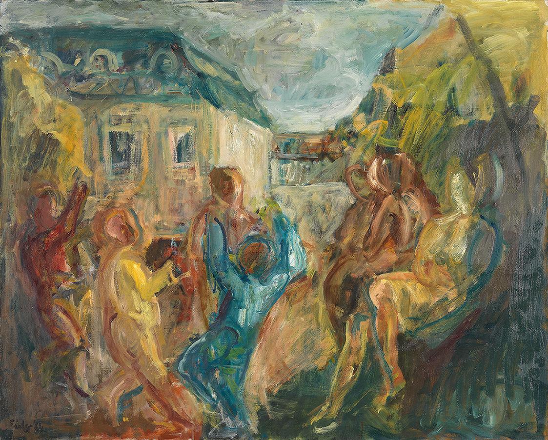 Georg Eisler, Park II, 1964, Öl auf Leinwand, 100 × 80 cm, Wien Museum MUSA, Inv.-Nr. MUSA-ALT  ...