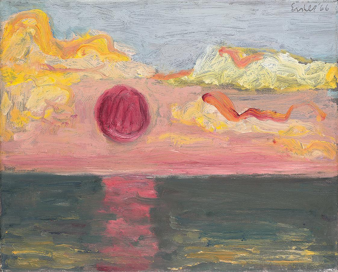 Georg Eisler, Meer am Abend, 1966, Öl auf Leinwand, 36,5 × 45 cm, Georg und Alice Eisler – Fond ...