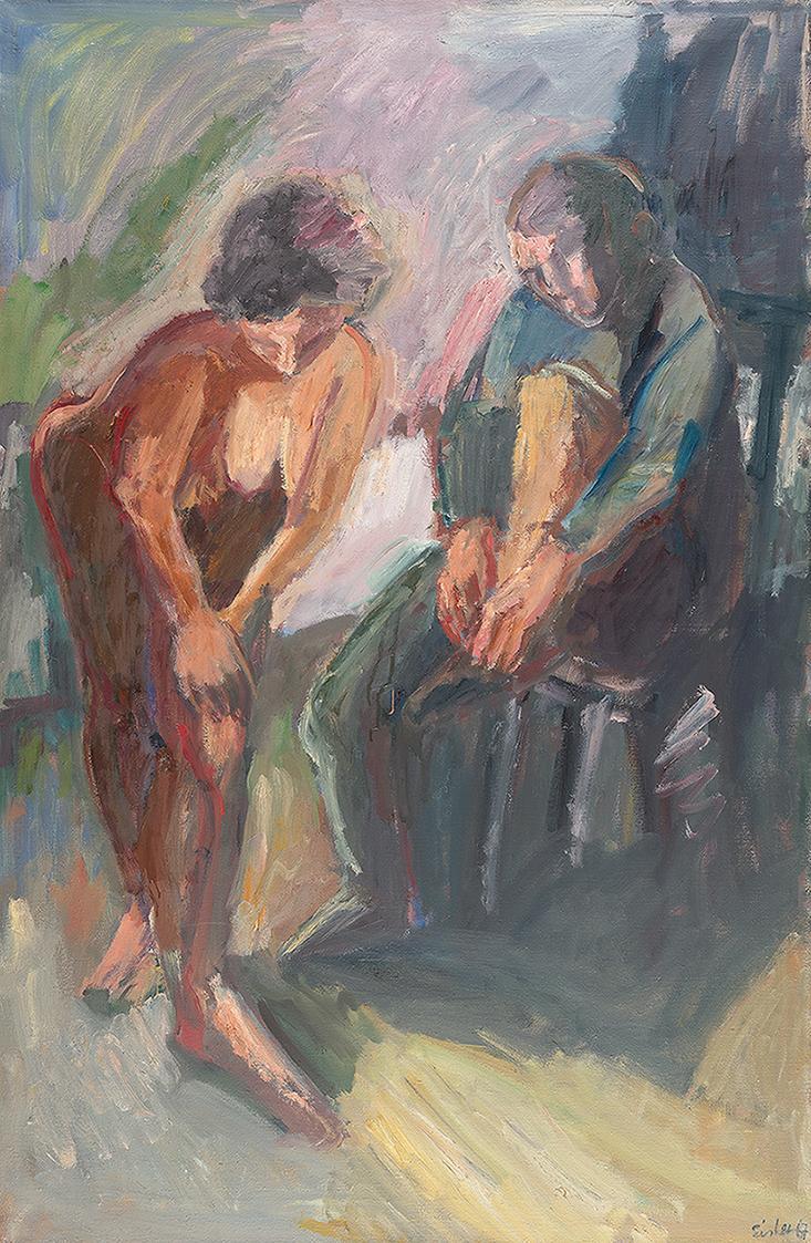 Georg Eisler, Morgen, 1967, Öl auf Leinwand, 130 × 86 cm, Georg und Alice Eisler – Fonds für bi ...
