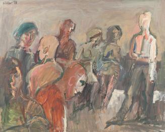 Georg Eisler, Wartezimmer, 1968, Öl auf Leinwand, 81 × 100 cm, Georg und Alice Eisler – Fonds f ...