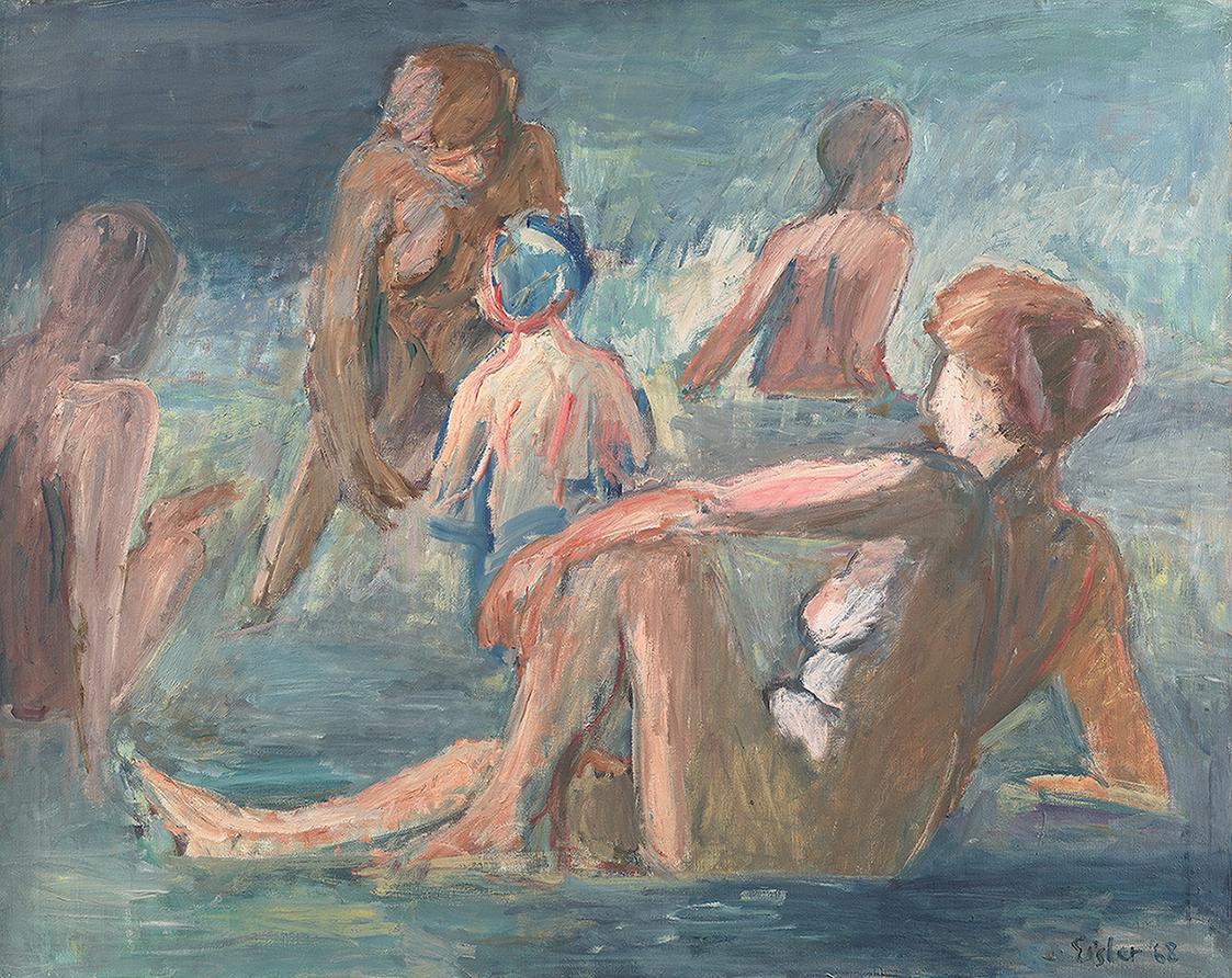 Georg Eisler, Badende II, 1968, Öl auf Leinwand, 80,5 × 100,5 cm, Georg und Alice Eisler – Fond ...