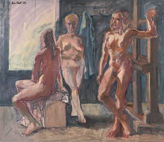 Georg Eisler, Die Modelle, 1983, Öl auf Leinwand, 130 × 150 cm, Georg und Alice Eisler – Fonds  ...