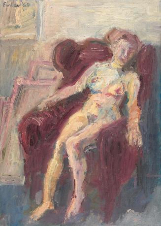 Georg Eisler, Das Modell, 1969, Öl auf Leinwand, 70 × 50 cm, Georg und Alice Eisler – Fonds für ...