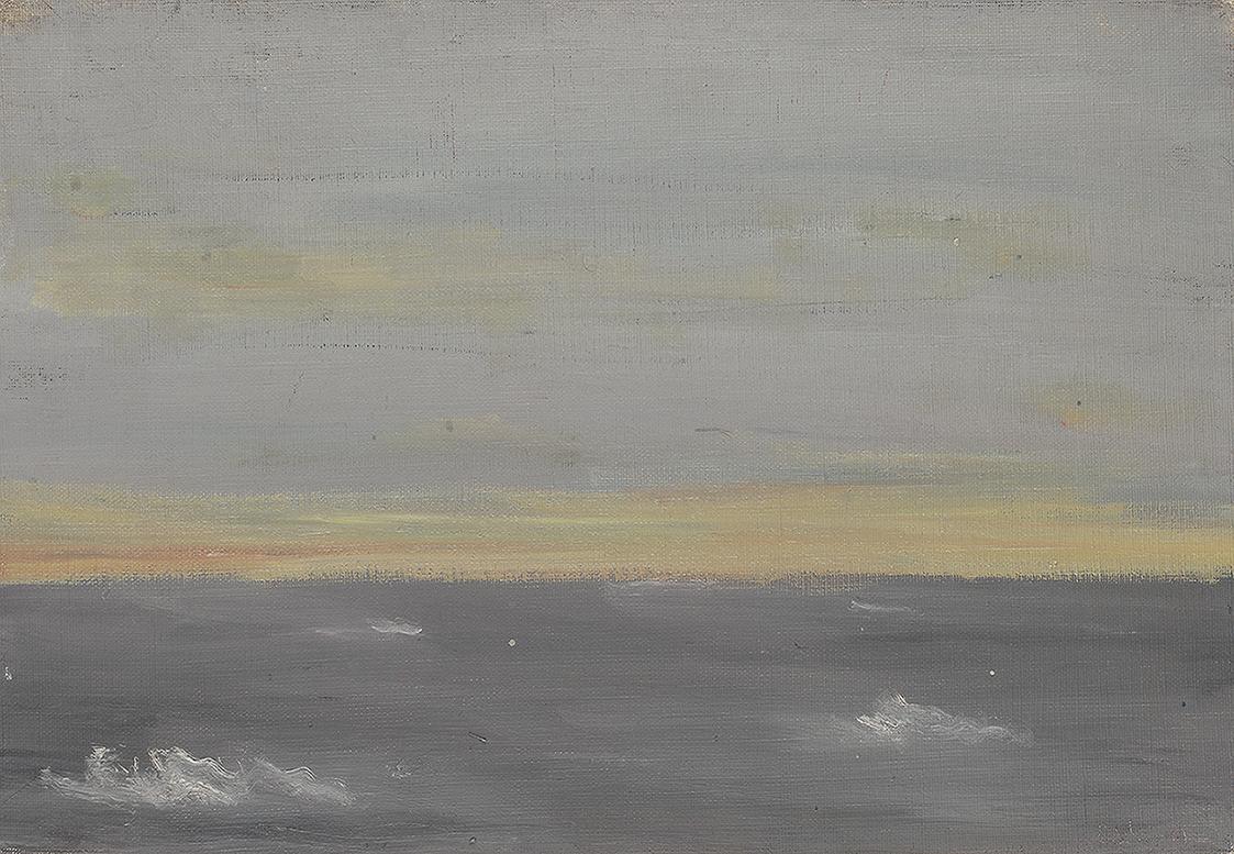 Georg Eisler, Kleines Meerstück, 1971, Öl auf Leinwand, 24 × 35 cm, Georg und Alice Eisler – Fo ...