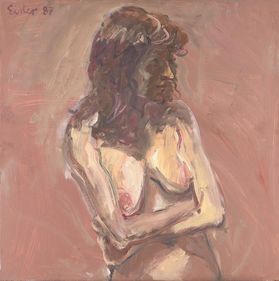 Georg Eisler, Freezing Nude, 1987, Öl auf Leinwand, 60 × 60 cm, Georg und Alice Eisler – Fonds  ...