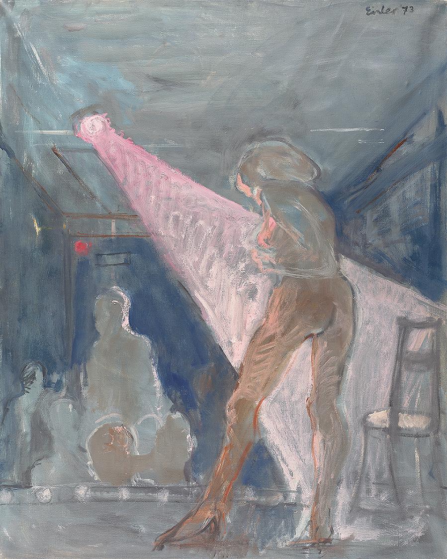 Georg Eisler, Phoenix-Club, 1973, Öl auf Leinwand, 100 × 80 cm, Georg und Alice Eisler – Fonds  ...