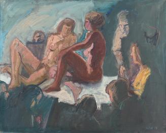Georg Eisler, Zeichenklasse, 1974, Öl auf Leinwand, 80 × 100 cm, Georg und Alice Eisler – Fonds ...