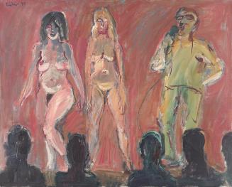 Georg Eisler, Rondell-Kino-Revue, 1975, Öl auf Leinwand, 80 × 100 cm, Georg und Alice Eisler –  ...