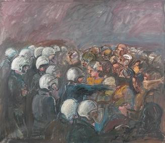 Georg Eisler, Demonstration, 1977, Öl auf Leinwand, 130 × 150 cm, Georg und Alice Eisler – Fond ...