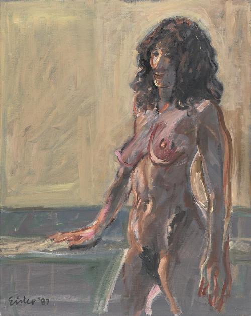 Georg Eisler, Stehende, 1987, Öl auf Leinwand, 100,4 × 80,3 cm, Georg und Alice Eisler – Fonds  ...