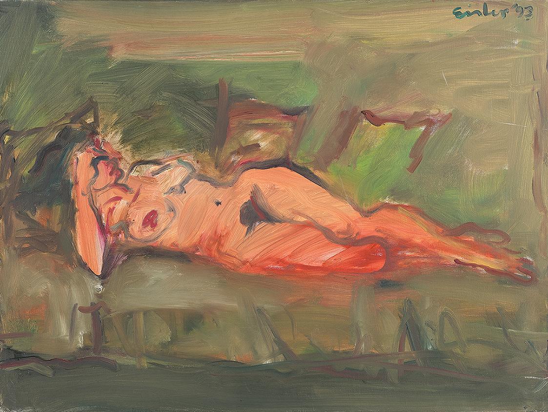 Georg Eisler, Liegende, 1993, Öl auf Leinwand, 60 × 80 cm, Georg und Alice Eisler – Fonds für b ...