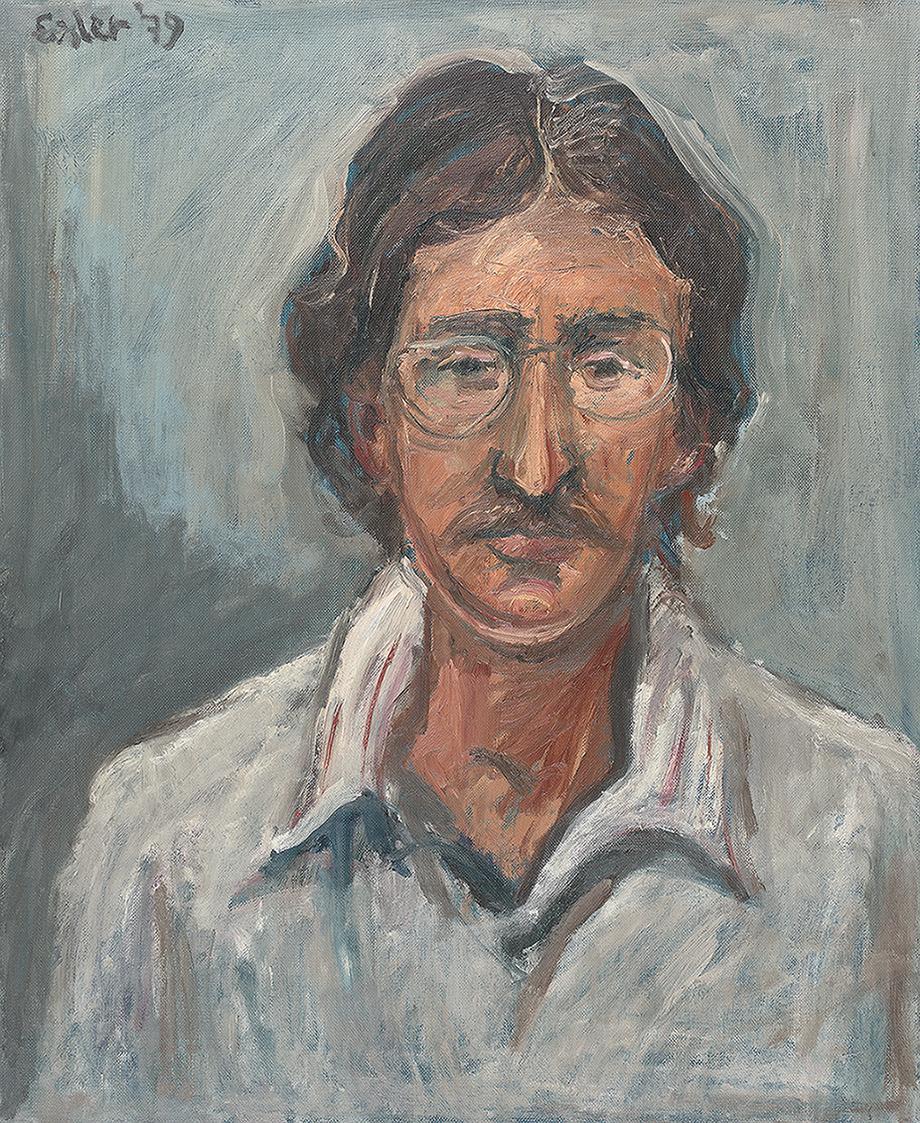 Georg Eisler, Porträt Karlheinz Roschitz, 1979, Öl auf Leinwand, 55 × 45 cm, Georg und Alice Ei ...