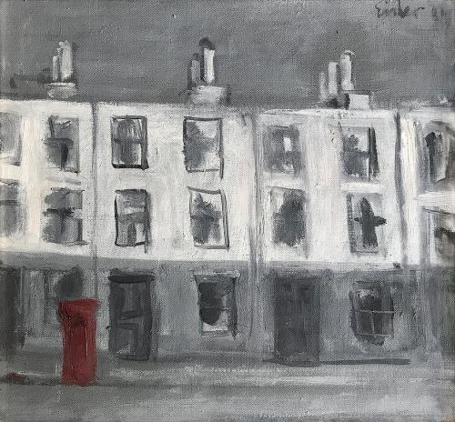 Georg Eisler, Camden Town I, 1984, Öl auf Leinwand, 30 × 32 cm, Privatbesitz, Berlin