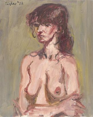 Georg Eisler, Halbakt, 1988, Öl auf Leinwand, 50 × 40 cm, Georg und Alice Eisler – Fonds für bi ...