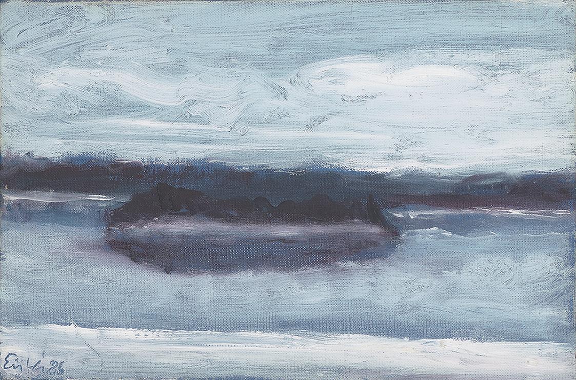 Georg Eisler, Djurö II, 1986, Öl auf Leinwand, 12,5 × 18 cm, Georg und Alice Eisler – Fonds für ...