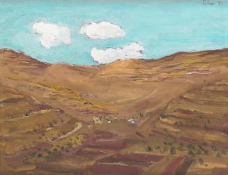 Georg Eisler, Samarische Landschaft, 1981, Öl auf Leinwand, 27,5 × 35 cm, Georg und Alice Eisle ...
