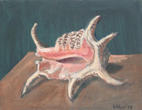 Georg Eisler, Muschel, 1977, Öl auf Leinwand, 35 × 45,6 cm, Georg und Alice Eisler – Fonds für  ...