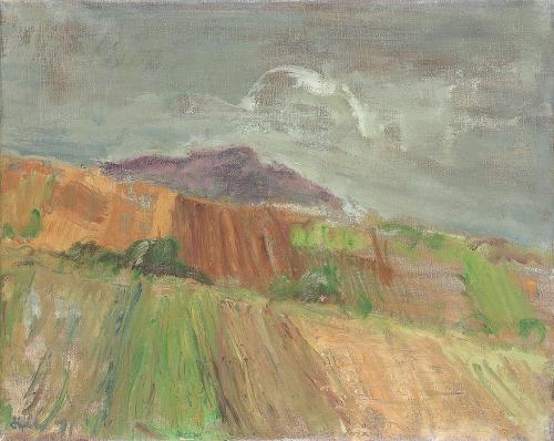 Georg Eisler, Neumarkt III, 1971, Öl auf Leinwand, 36 × 45 cm, Georg und Alice Eisler – Fonds f ...