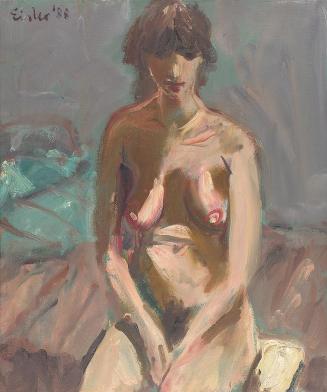 Georg Eisler, Sitzende, 1988, Öl auf Leinwand, 60 × 50 cm, Georg und Alice Eisler – Fonds für b ...