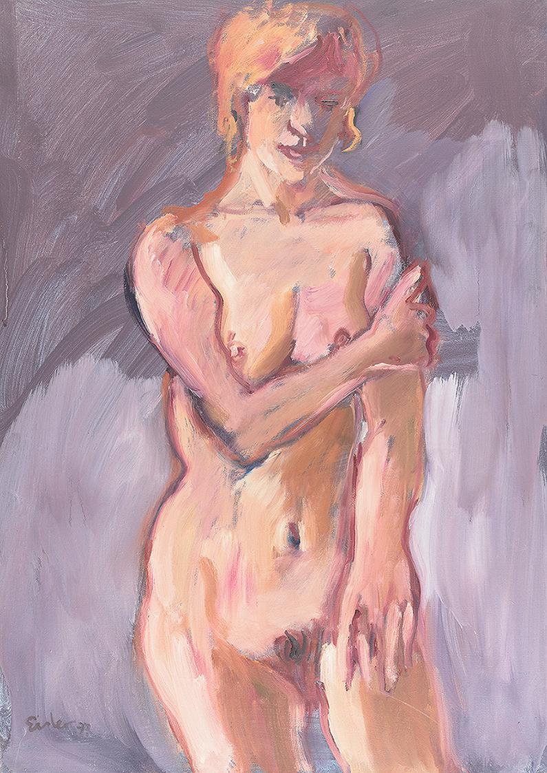 Georg Eisler, Stehende, 1977, Öl auf Leinwand, 70,5 × 50 cm, Georg und Alice Eisler – Fonds für ...