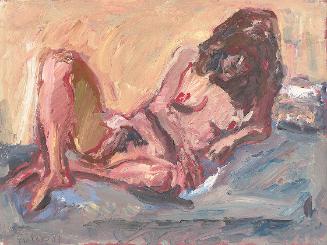 Georg Eisler, Liegender Akt, 1987, Öl auf Spanplatte, 30 × 40 cm, Georg und Alice Eisler – Fond…