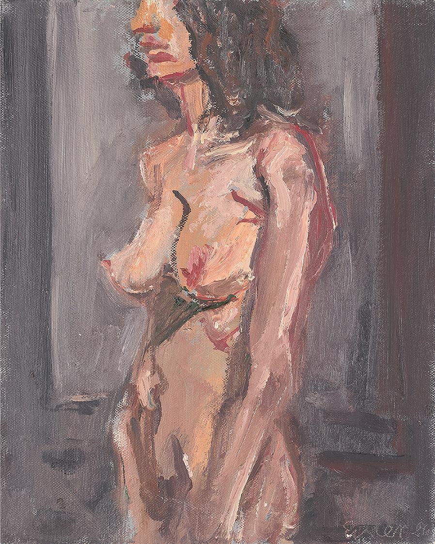 Georg Eisler, Stehende, 1986, Öl auf Leinwand, 27 × 22 cm, Georg und Alice Eisler – Fonds für b ...