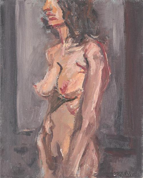 Georg Eisler, Stehende, 1986, Öl auf Leinwand, 27 × 22 cm, Georg und Alice Eisler – Fonds für b ...