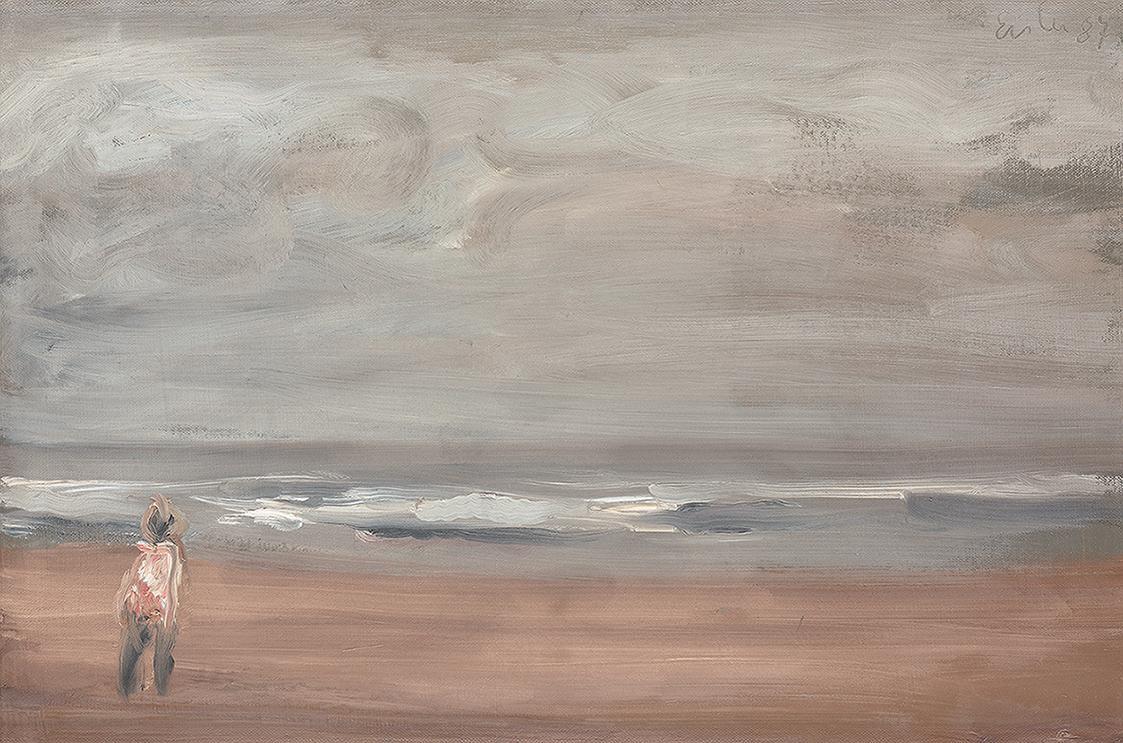 Georg Eisler, Strand bei Scheveningen I, 1987, Öl auf Leinwand, 40 × 60 cm, Georg und Alice Eis ...