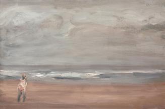 Georg Eisler, Strand bei Scheveningen I, 1987, Öl auf Leinwand, 40 × 60 cm, Georg und Alice Eis ...