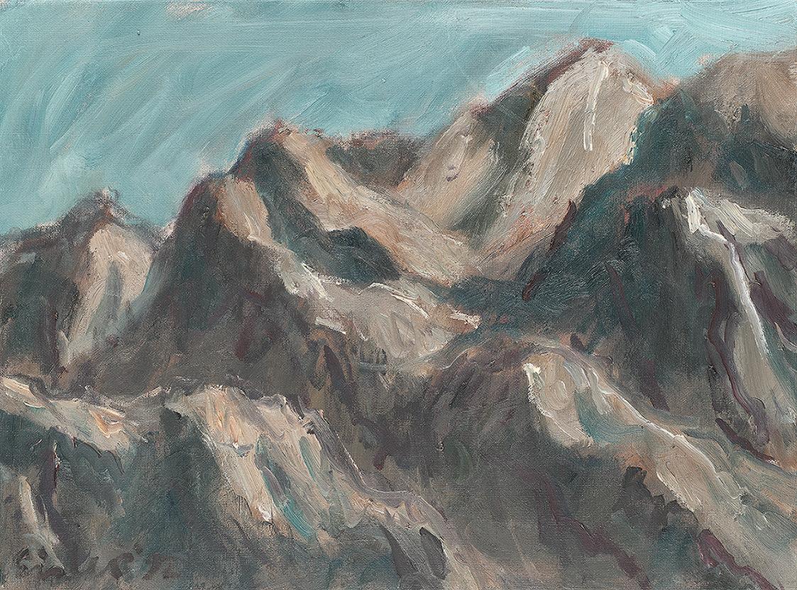 Georg Eisler, Bei Kuchl, 1992, Öl auf Leinwand, 30 × 40 cm, Georg und Alice Eisler – Fonds für  ...