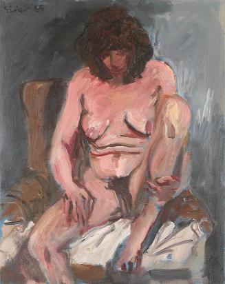 Georg Eisler, Sitzende, 1985, Öl auf Leinwand, 45 × 36 cm, Georg und Alice Eisler – Fonds für b ...