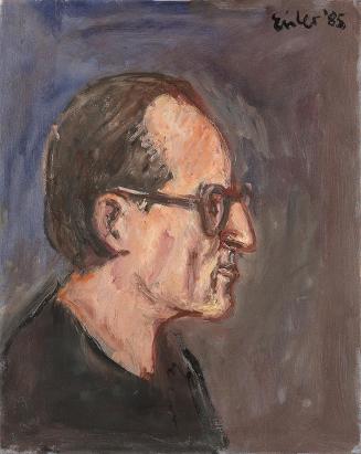 Georg Eisler, Porträt Heiner Müller, 1985, Öl auf Leinwand, 45 × 36 cm, Georg und Alice Eisler  ...