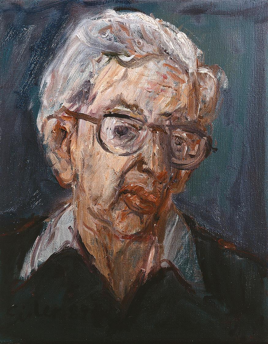 Georg Eisler, Porträt Eric Hobsbawm, 1989, Öl auf Leinwand, 45 × 36 cm, National Portrait Galle…