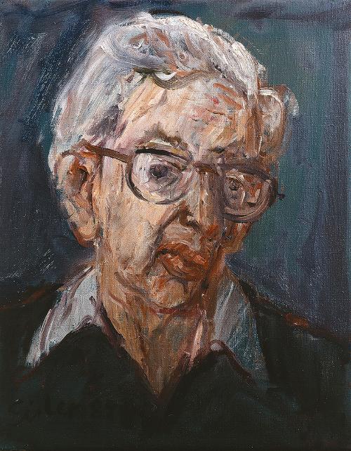 Georg Eisler, Porträt Eric Hobsbawm, 1989, Öl auf Leinwand, 45 × 36 cm, National Portrait Galle…