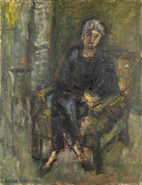 Georg Eisler, Porträt der Mutter, 1960, Öl auf Leinwand, 64 × 49 cm, Jüdisches Museum Wien, Inv ...