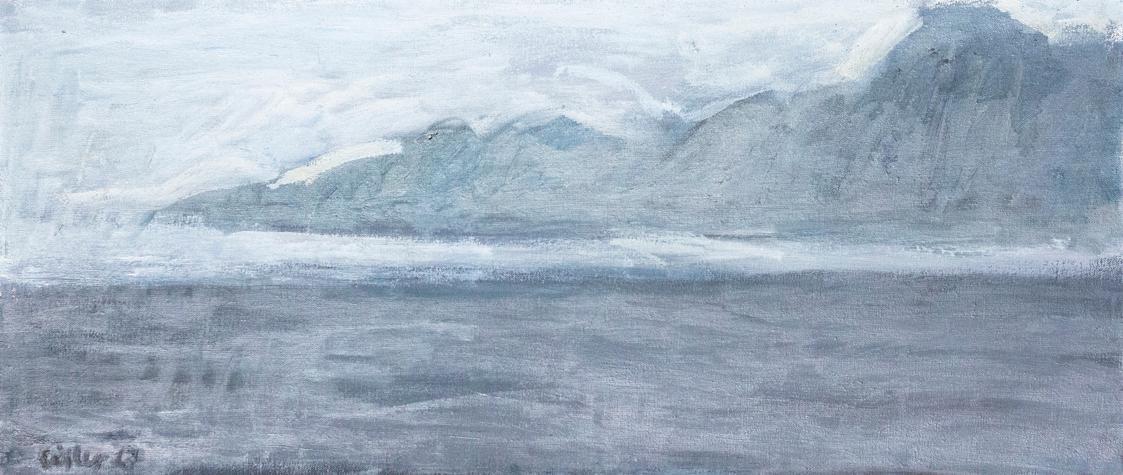 Georg Eisler, Nordsee, 1967, Öl auf Leinwand, 33,5 × 75,5 cm, Privatbesitz, Wien