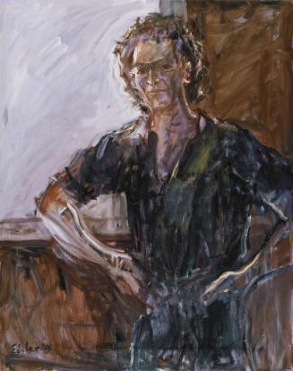Georg Eisler, Porträt Dieter Kleinpeter, 1986, Öl auf Leinwand, 100 × 80 cm, Privatbesitz, Wien