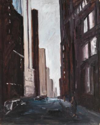 Georg Eisler, Manhattan, morgens, 1981, Öl auf Leinwand, 100 × 80 cm, Privatbesitz, Steiermark