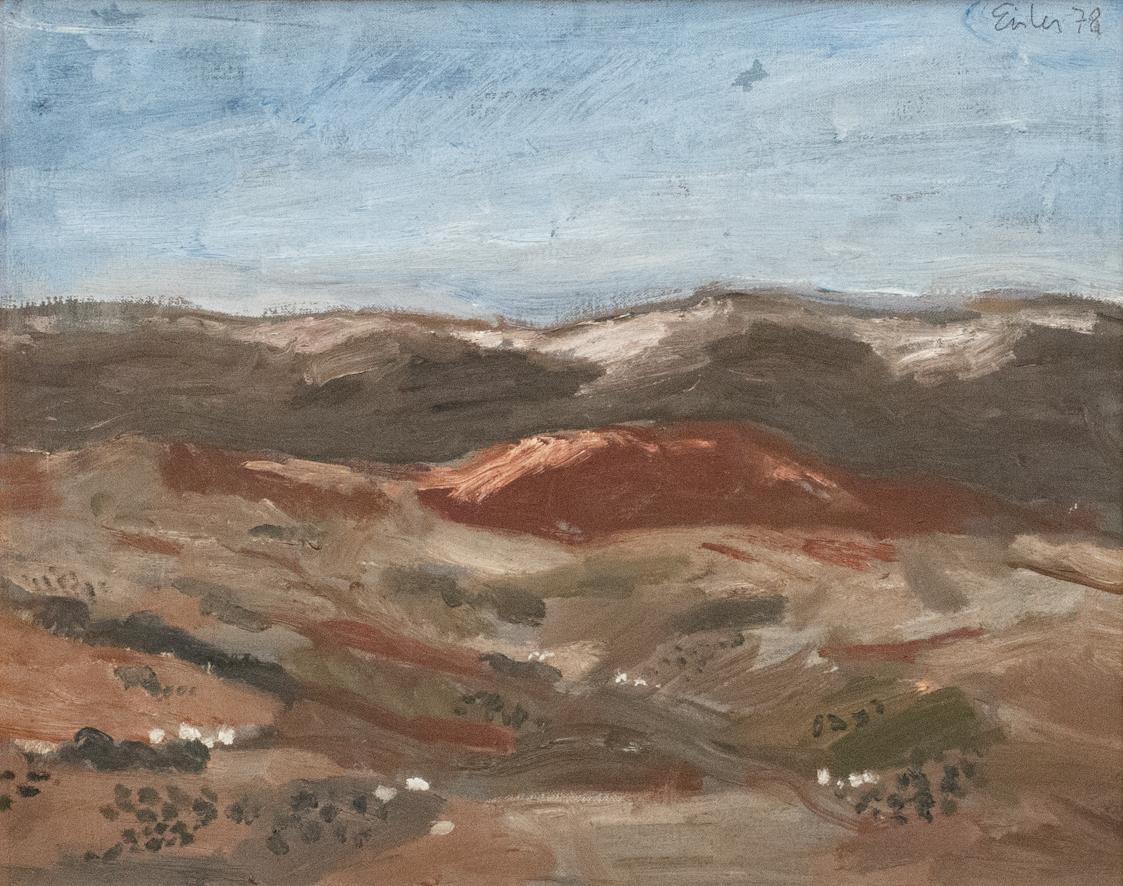 Georg Eisler, Kleine Judäische Wüste, 1978, Öl auf Leinwand, 36 × 45 cm, Privatbesitz, Wien