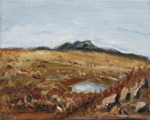 Georg Eisler, Kleines New-Mexico Bild, 1979, Öl auf Leinwand, 36 × 45 cm, Privatbesitz